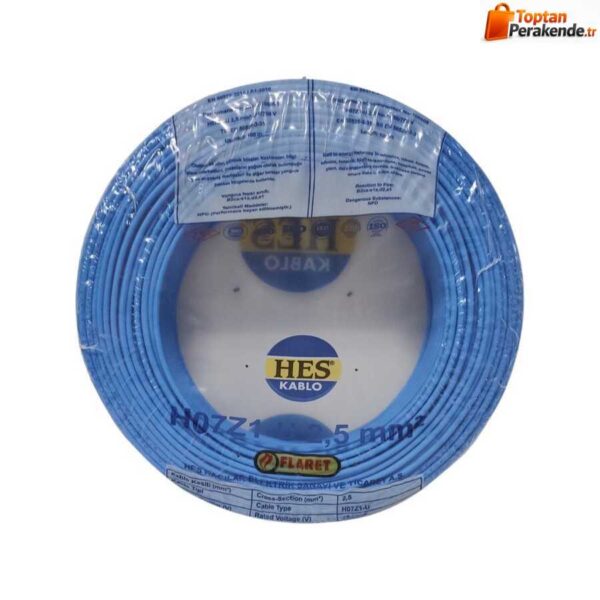 Hes Nyaf Kablo 2,5 Mm Mavi (H07z1-K) Halojen Free